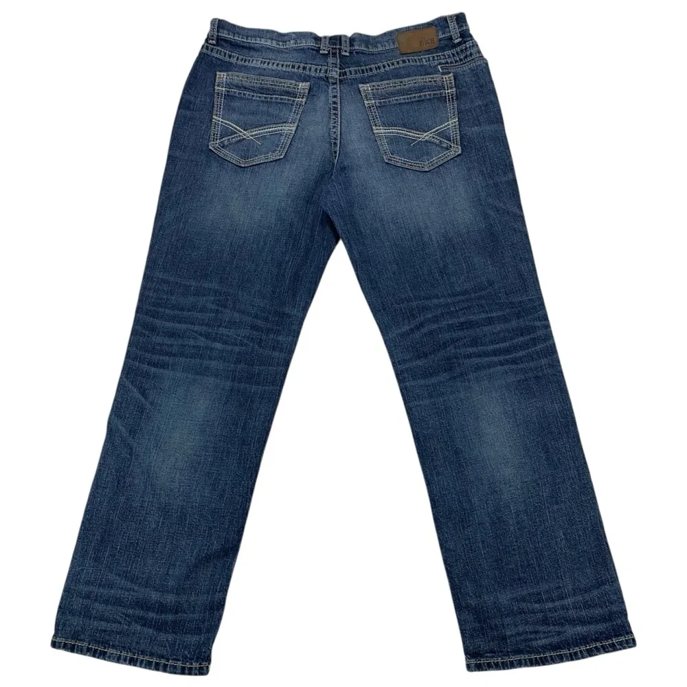 BKE Seth men’s straight leg jeans‎ size 38R blue medium wash